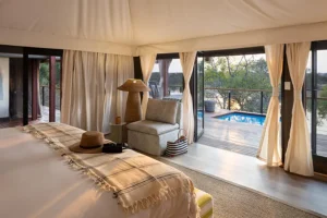 Simbavati Hilltop Lodge Bedroom View in South Africa