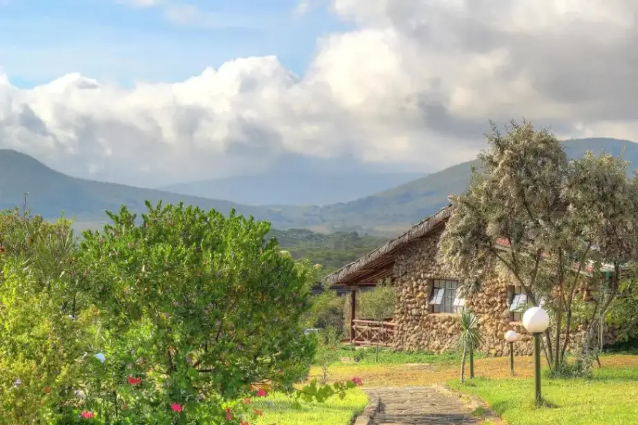 Naivasha Kongoni Lodge near Lake Naivasha, Kenya, on a Big Five safari route.